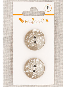 Scheda di 2 bottoni talpa 20 mm 2 fori - Terrazzo