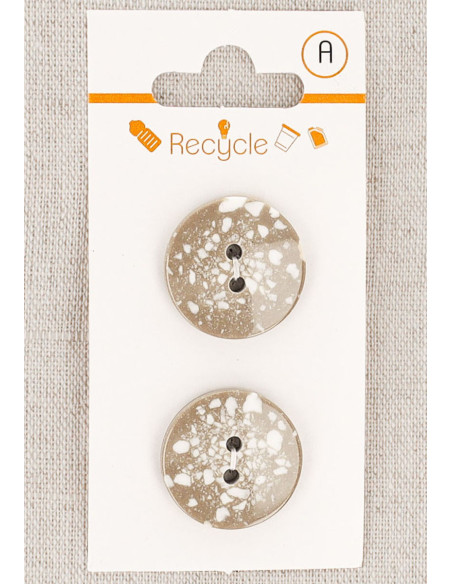 Scheda di 2 bottoni talpa 20 mm 2 fori - Terrazzo
