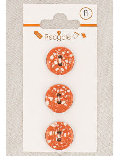 Carta di 3 bottoni in rame 15 mm 2 fori - Terrazzo