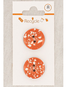 Scheda di 2 bottoni in rame 20 mm 2 fori - Terrazzo
