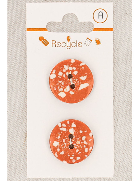 Scheda di 2 bottoni in rame 20 mm 2 fori - Terrazzo