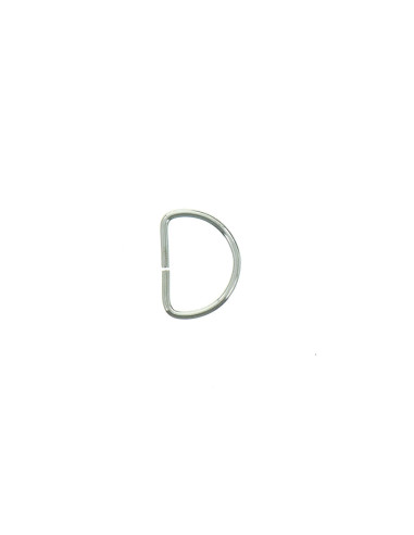 Anello a D 16 mm - Argento