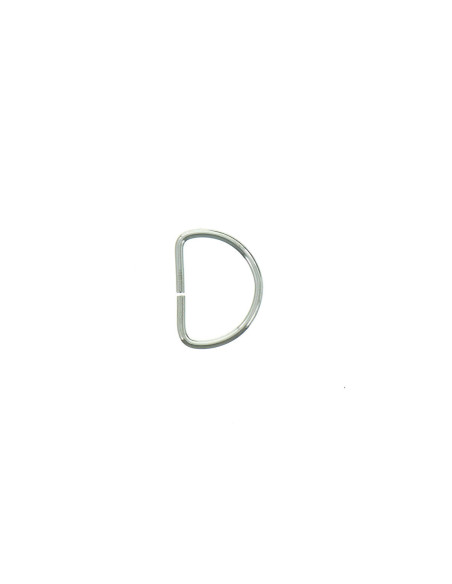 Anello a D 16 mm - Argento