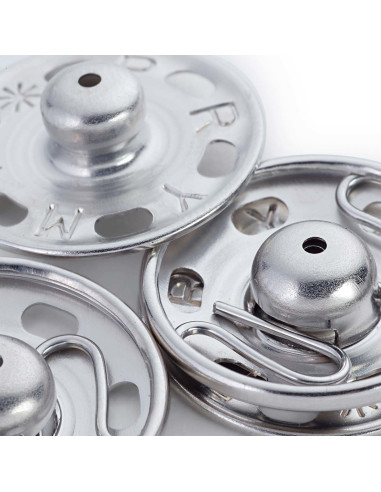 Bottoni a pressione da cucire 30 mm - Argento