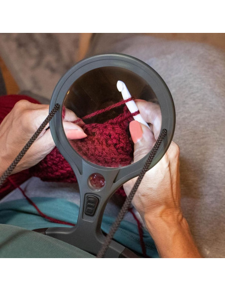 Lente d'ingrandimento a mani libere di lusso regolabile con cordoncino Carson Optical