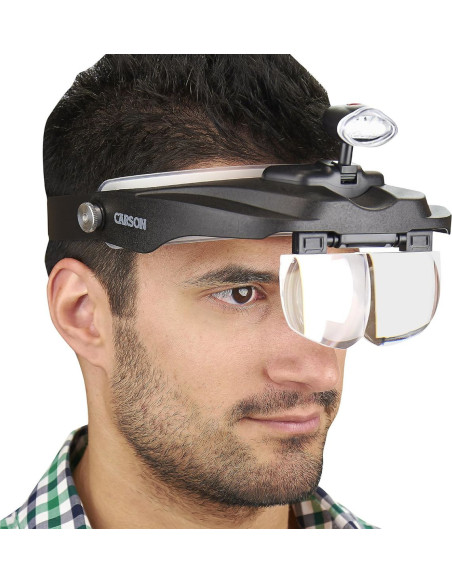 Lampada lente d'ingrandimento a fascia Magnivisor Deluxe Carson Optical