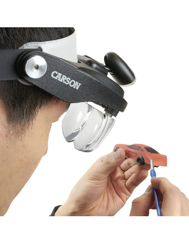 Lampada lente d'ingrandimento a fascia Magnivisor Deluxe Carson Optical