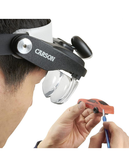 Lampada lente d'ingrandimento a fascia Magnivisor Deluxe Carson Optical