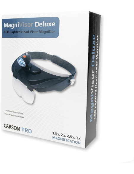 Lampada lente d'ingrandimento a fascia Magnivisor Deluxe Carson Optical