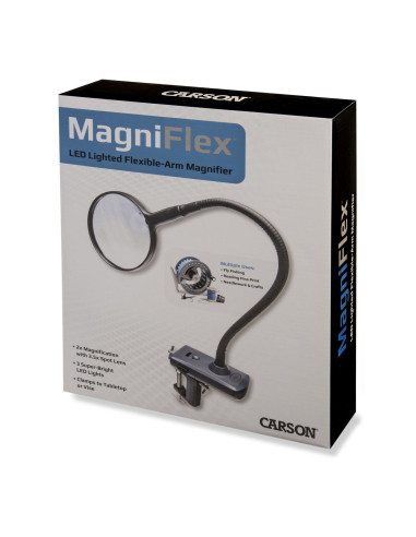 Lente d'ingrandimento con braccio flessibile illuminato MagniFlex Carson Optical