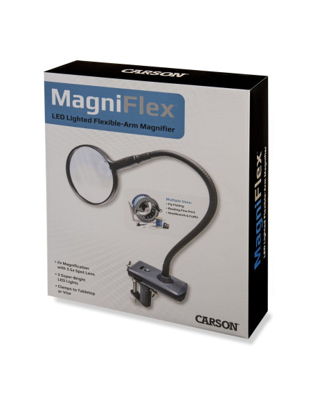 Lente d'ingrandimento con braccio flessibile illuminato MagniFlex Carson Optical