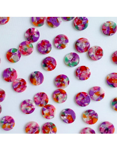 Confezione di 10 bottoni in biorisina 20 mm 4 fori - Bloom 2