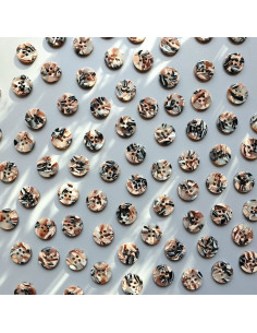 Confezione di 15 bottoni in bioresina 15 mm 4 fori - Granito 2