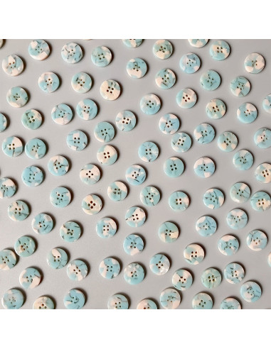 Confezione di 15 bottoni in biorisina 15 mm 4 fori - Bliss