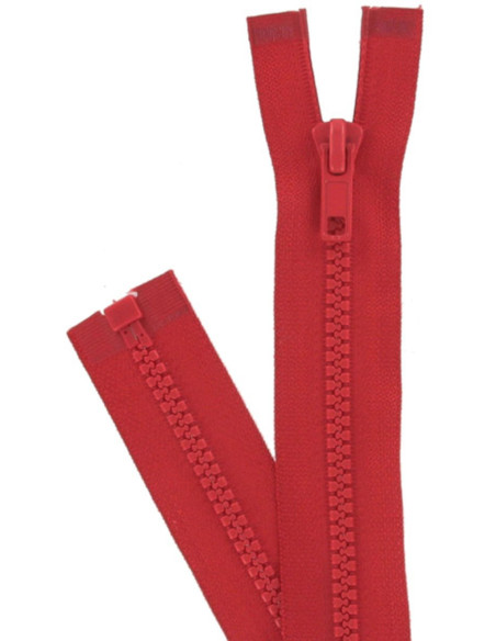 Cerniera separabile sintetica - Rosso sangue