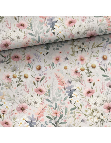 Tessuto cotone premium - Fiore delicato