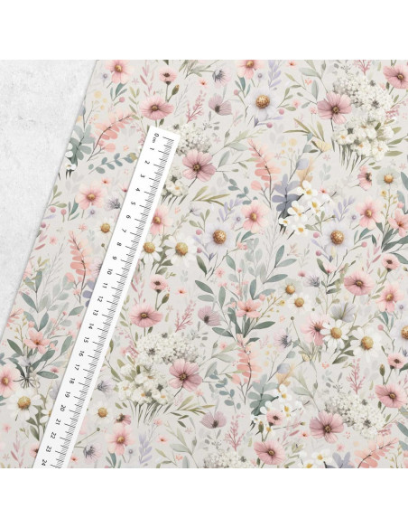 Tessuto cotone premium - Fiore delicato
