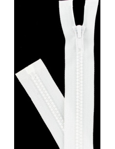 Cerniera separabile sintetica - Bianco