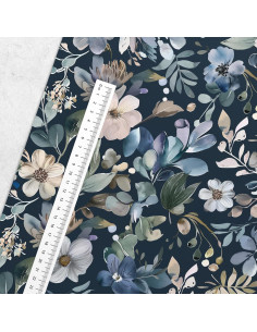 Tessuto cotone premium - Sottobosco fiorito 2