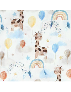 Tessuto popeline di cotone - Giraffa 2