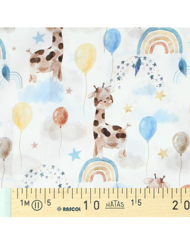 Tessuto popeline di cotone - Giraffa