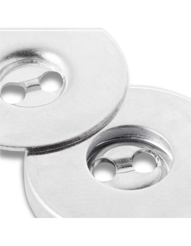 Set di 3 bottoni magnetici da cucire - Argento