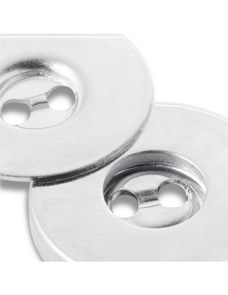 Set di 3 bottoni magnetici da cucire - Argento