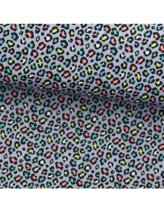Tessuto lycra costume da bagno - Leopardo viola