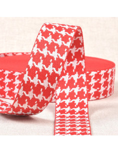 Cinturino pied de poule - Rosso