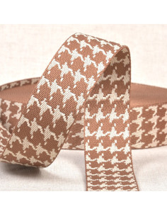 Cintura pied de poule - Marrone cioccolato