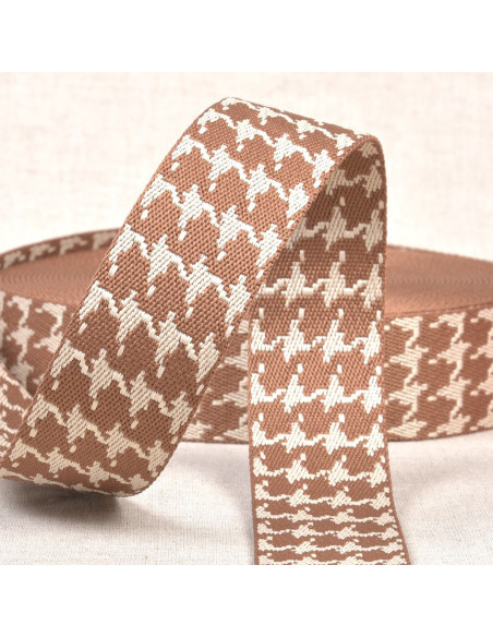 Cintura pied de poule - Marrone cioccolato