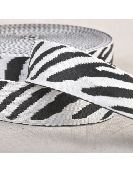 Cintura per animali - Zebra bianca e nera