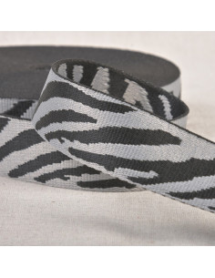 Cintura per animali - Zebra grigia e nera