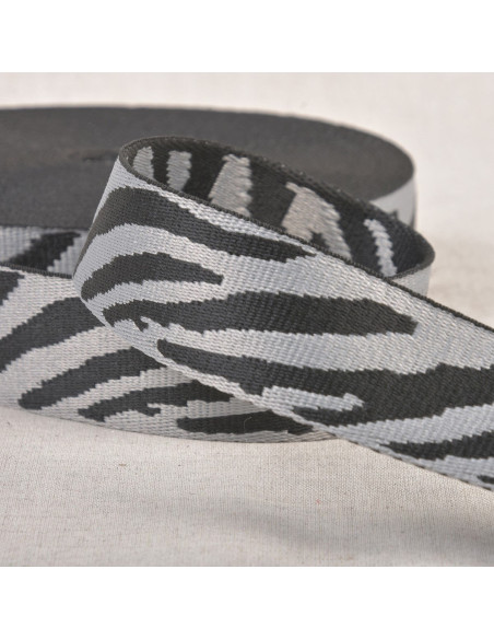 Cintura per animali - Zebra grigia e nera