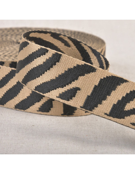 Cintura per animali - Zebra beige e nera