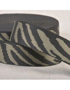 Cintura per animali - Zebra kaki e nero