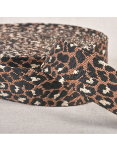 Cintura per animali - Leopardo marrone cioccolato