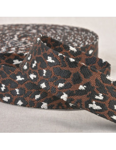 Cintura per animali - Leopardo marrone caffè