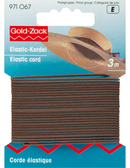 Elastico per cappello marrone