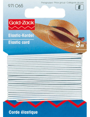 Elastico per cappello bianco