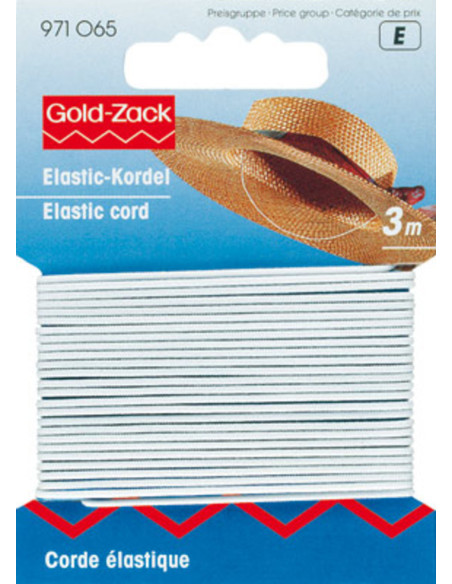 Elastico per cappello bianco
