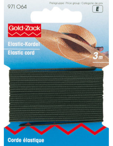 Elastico per cappello nero