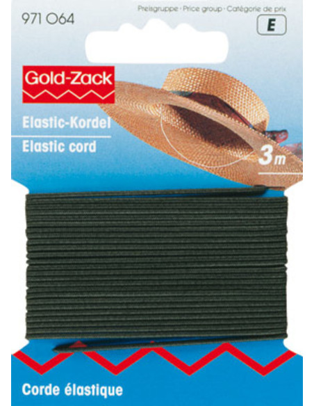 Elastico per cappello nero