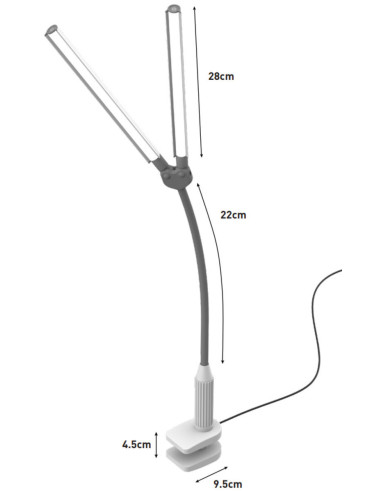 Lampada con morsetto DuoPro Daylight