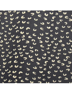 Tessuto in chiffon stampato - Astratto nero 2