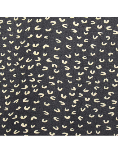 Tessuto in chiffon stampato - Astratto nero