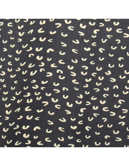 Tessuto in chiffon stampato - Astratto nero