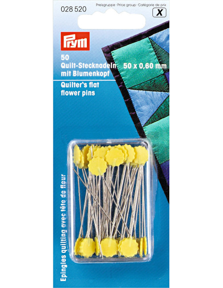 Spilli da quilting con testa a fiore