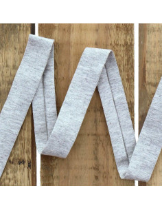 Bordino jersey cotone - Grigio chiaro mélange