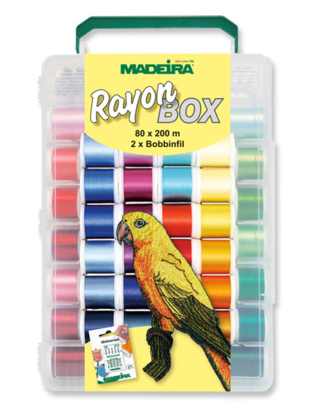 Valigia di fili da ricamo Deluxe Rayon 200 m Madeira